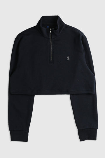 Rework Polo Crop Sweatshirt - XL